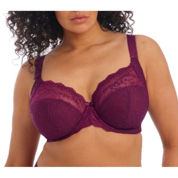 Elomi Other - Elomi Charley Stretch Plunge Bra in Deep Fuschia Size 36 G Wired NEW